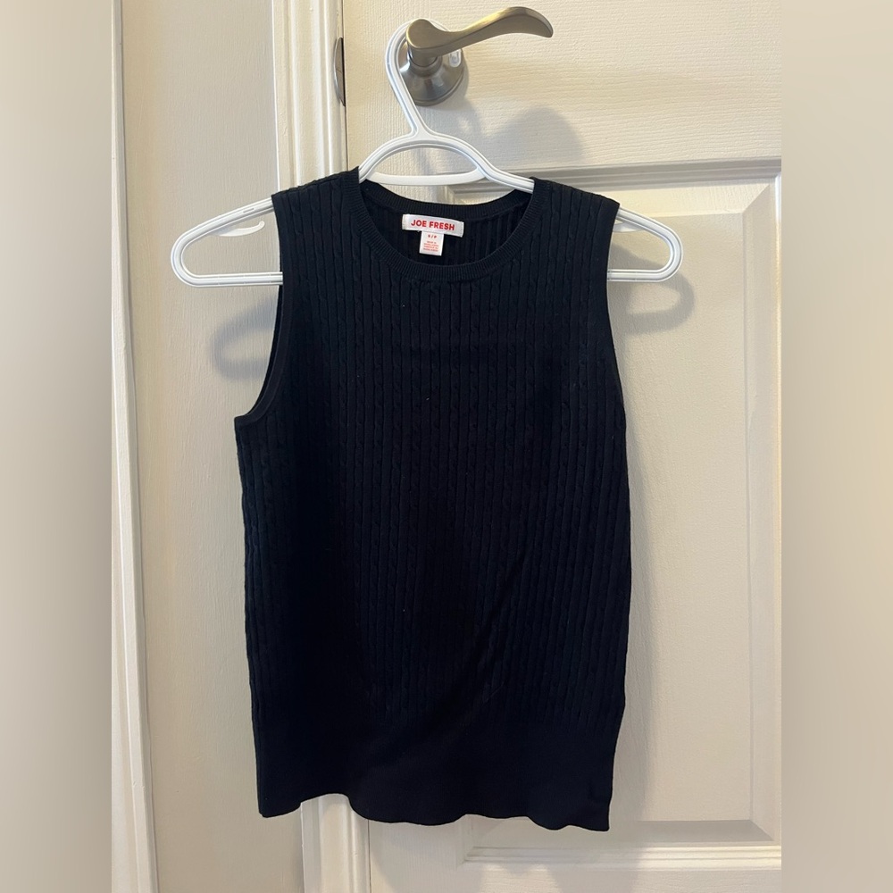 Cable knit sweater vest
